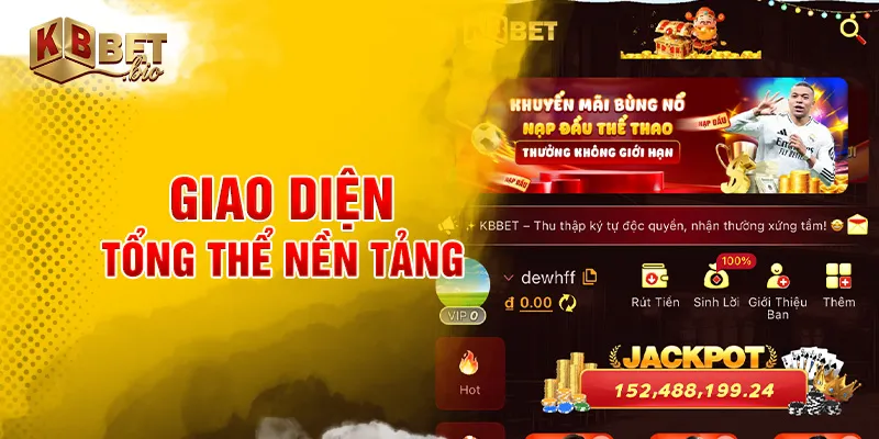Giao diện tổng thể nền tảng