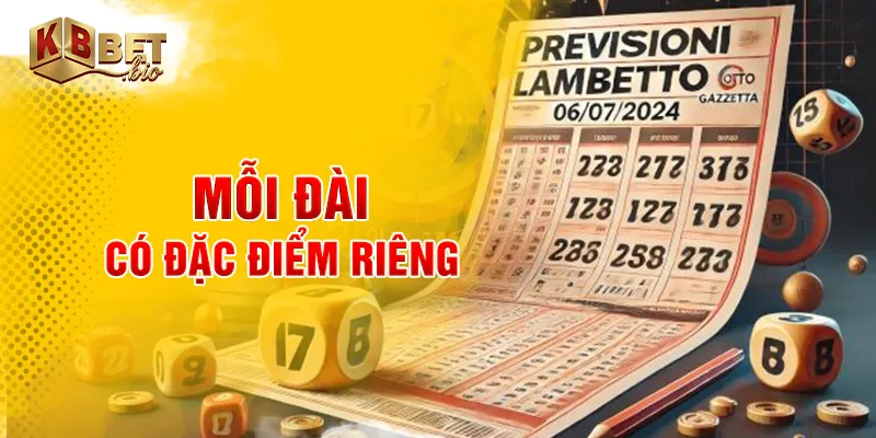 Mỗi đài có đặc điểm riêng