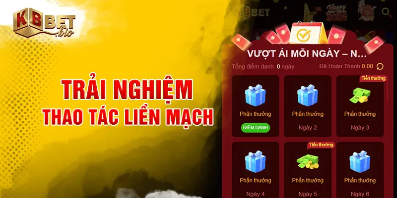 Trải nghiệm thao tác liền mạch